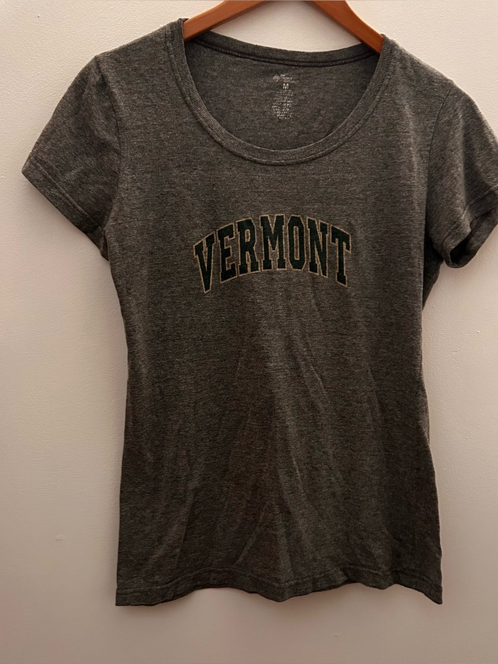 Champion Dark Gray Scoop Neck Vermont Graphic Tee